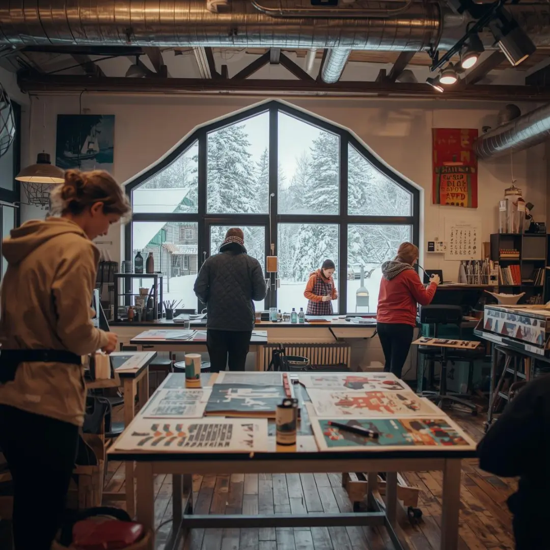 Vår tryckstudio i Jukkasjärvi
